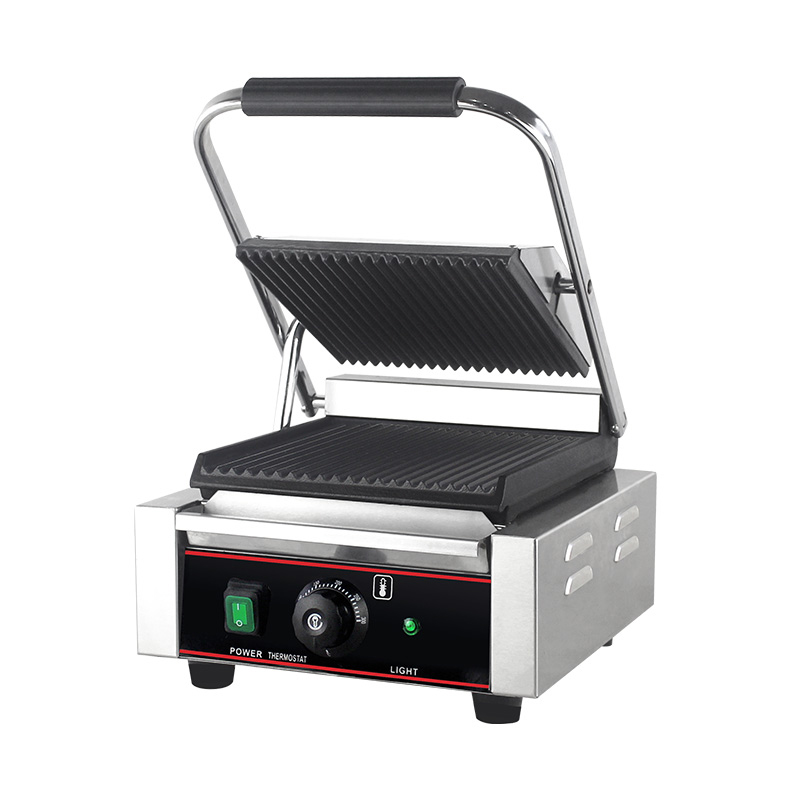 Stainless Steel Commercial Electric Panini Grill Kitchen Machine